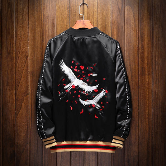 Double Flying Cranes Sukajan Souvenir Jacket
